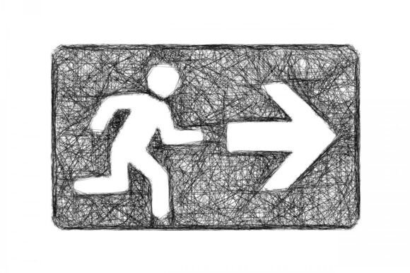 Free Sketch Exit Sign Icon: A Versatile Design Asset
