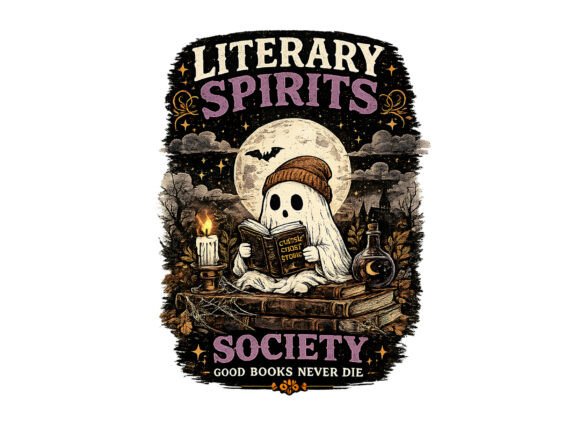 Literary Spirits Society: A Cozy Halloween Design Asset