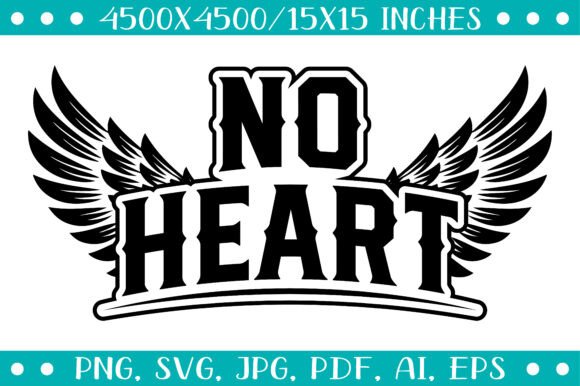 No Heart Graphic Design SVG: Clean Typography for Modern Brands