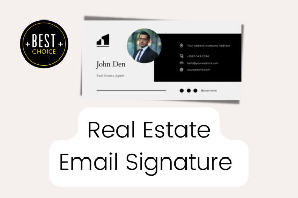 Professional Real Estate Email Signatures in Canva
