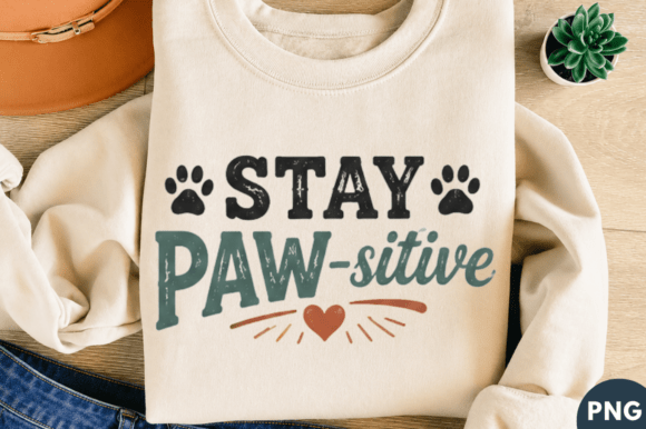 Stay Paw-sitive Minimal Dog Lover PNG: Elevate Your Designs