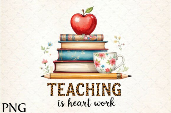 Teaching is Heart Work PNG: Elevate Your Creative Projects