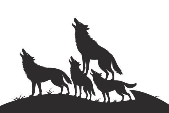 Unleash Your Creativity with Wolf Silhouette Vector Designs